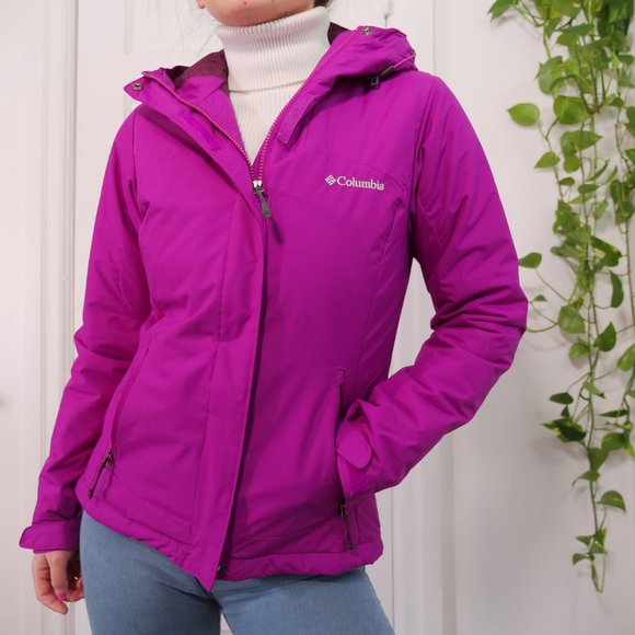 Columbia Fuchsia Wind Jacket, size US S/XS, perfect for skiing! - Picture 1 of 13